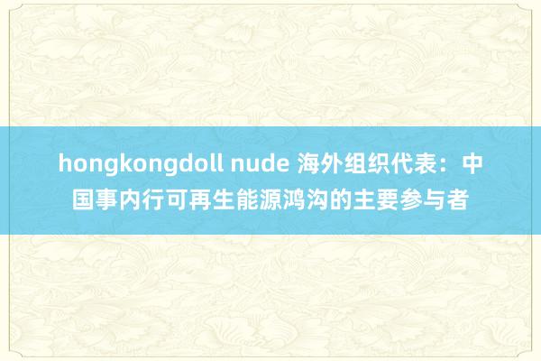 hongkongdoll nude 海外组织代表：中国事内行可再生能源鸿沟的主要参与者