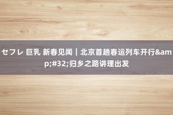 セフレ 巨乳 新春见闻｜北京首趟春运列车开行&#32;归乡之路讲理出发