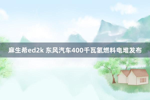 麻生希ed2k 东风汽车400千瓦氢燃料电堆发布