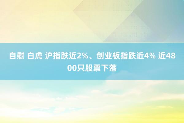 自慰 白虎 沪指跌近2%、创业板指跌近4% 近4800只股票下落