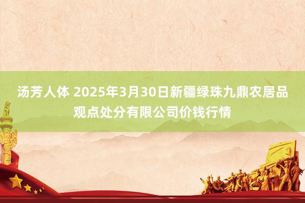 汤芳人体 2025年3月30日新疆绿珠九鼎农居品观点处分有限公司价钱行情