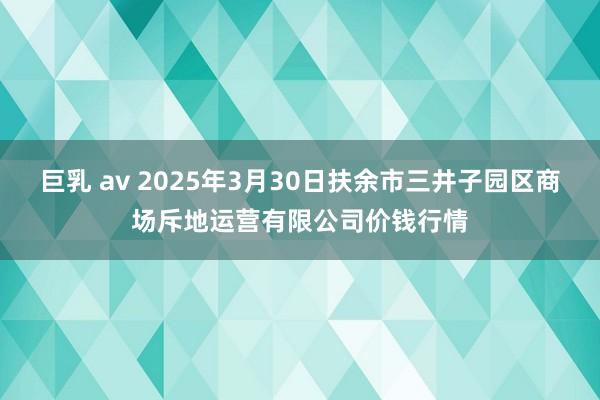 巨乳 av 2025年3月30日扶余市三井子园区商场斥地运营有限公司价钱行情