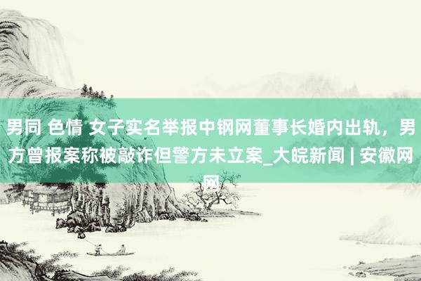 男同 色情 女子实名举报中钢网董事长婚内出轨，男方曾报案称被敲诈但警方未立案_大皖新闻 | 安徽网