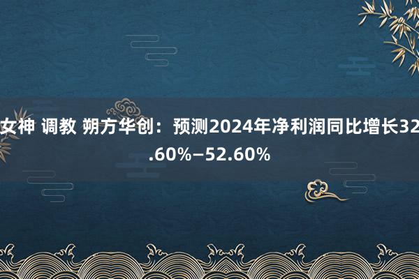 女神 调教 朔方华创：预测2024年净利润同比增长32.60%—52.60%