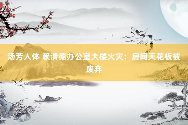 汤芳人体 赖清德办公室大楼火灾：房间天花板被废弃