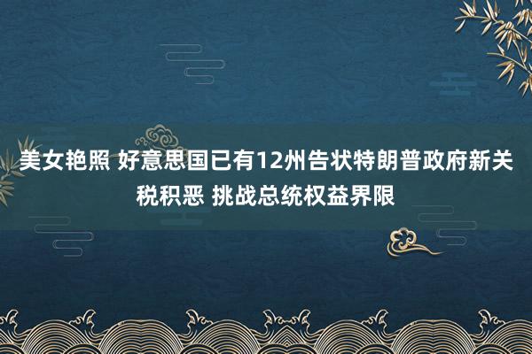 美女艳照 好意思国已有12州告状特朗普政府新关税积恶 挑战总统权益界限