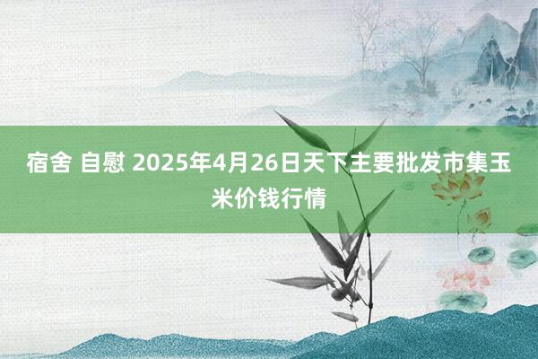 宿舍 自慰 2025年4月26日天下主要批发市集玉米价钱行情