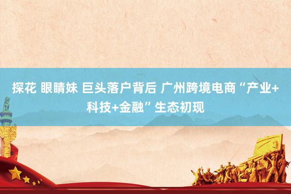 探花 眼睛妹 巨头落户背后 广州跨境电商“产业+科技+金融”生态初现